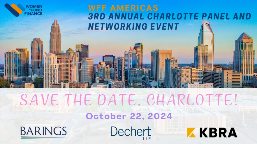 Charlotte City Skyline with event details and sponosor logos